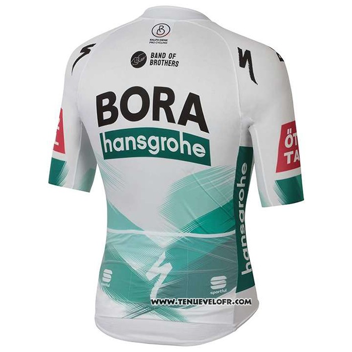 2020 Maillot Ciclismo Bora-hansgrone Blanc Vert Manches Courtes et Cuissard